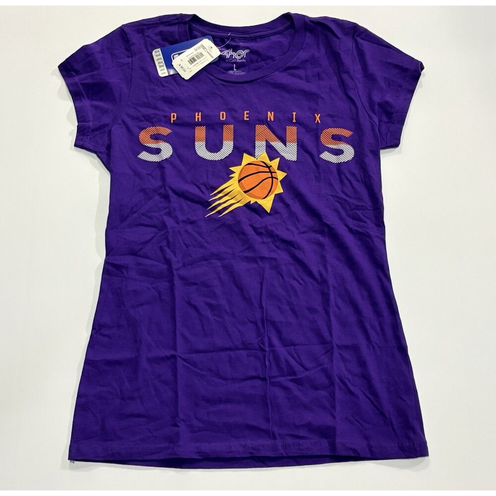 Phoenix Suns Shirt Womens Large Purple NBA Basketball 4Her V Neck Tee NWT